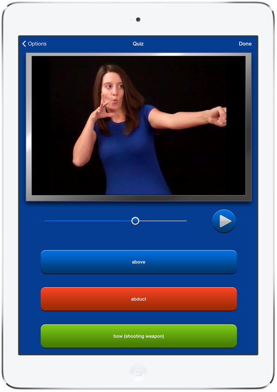 Quiz iPad Sign Language Dictionary HD